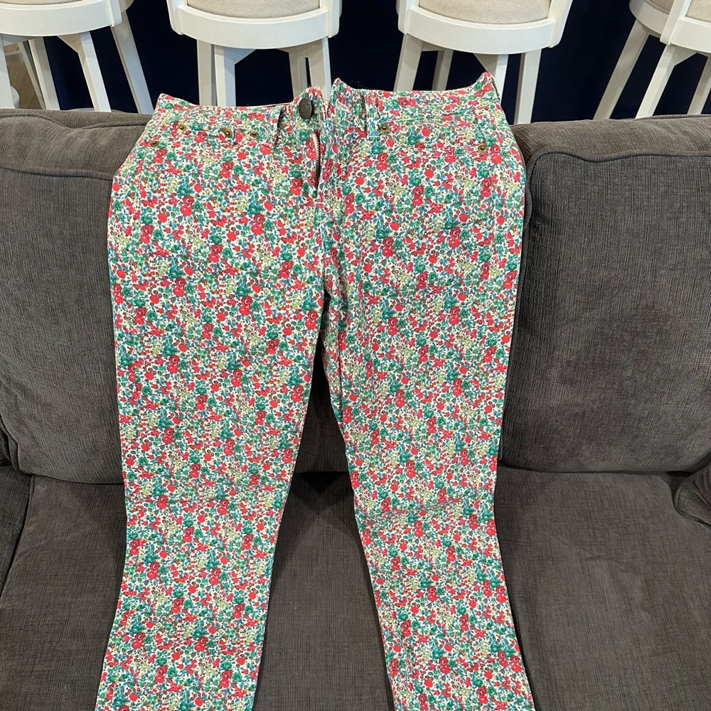 J Crew Ankle Floral Pants